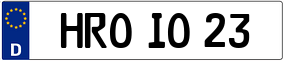 Trailer License Plate